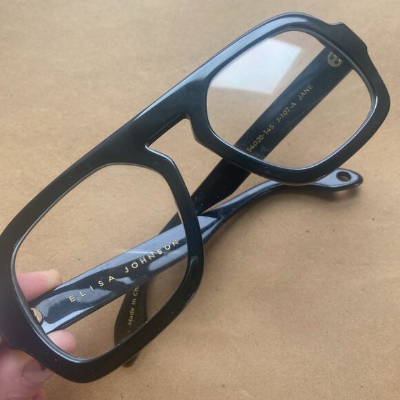 Elisa Johnson JANE IN GLOSS BLACK OPTICAL LENS - Picture 4 of 7
